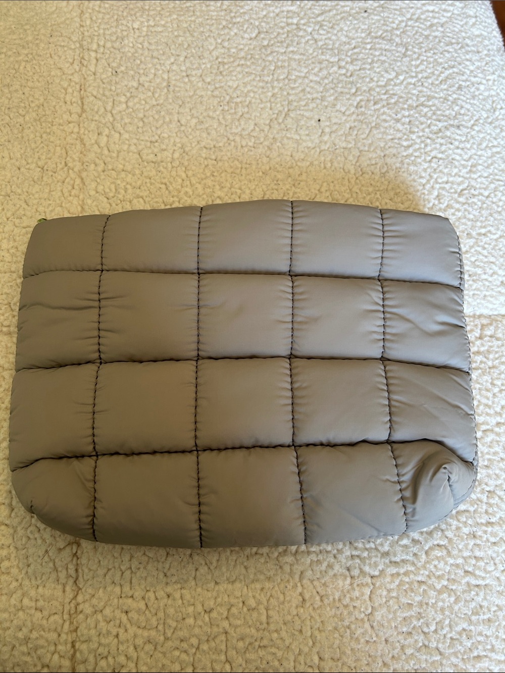 tarte Quilted Puffer Makeup Pouch in Light gray
